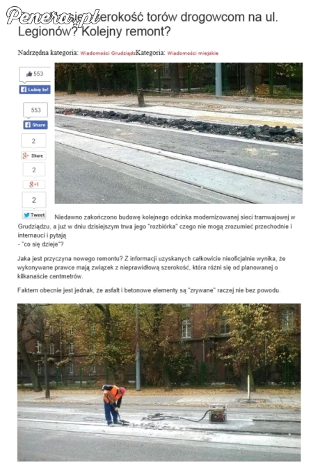 Pomylili szerokość torów