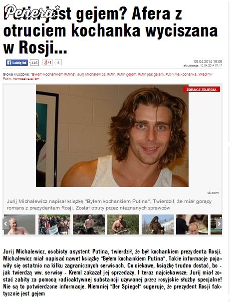 Ponoć Putin jest gejem