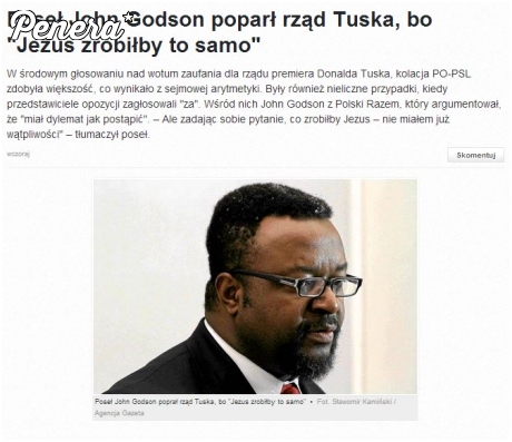 Poparł rząd Tuska bo Jezus też by tak zrobił