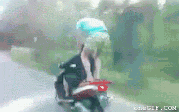 Popis stuntu gimbusa na skuterze