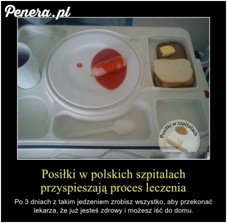 Posiłek w Polskim szpitalu