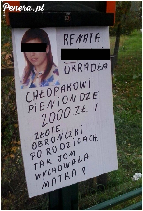 Poszukiwana złodziejka Renata Poszukiwana złodziejka Renata