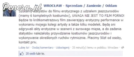 Poszukiwani statyści do filmu erotycznego