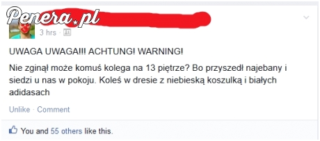 Poszukiwany właściciel pijanego studenta :D