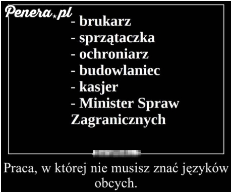 Praca w której nie musisz znać języków obcych