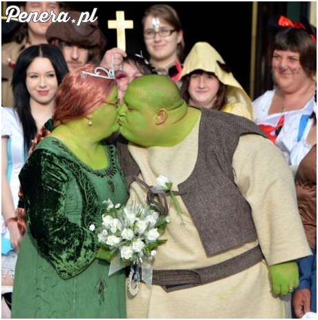 Prawdziwy Shrek i Fiona wzięli ślub