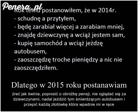 Prawidłowe postanowienia na 2015 rok :D