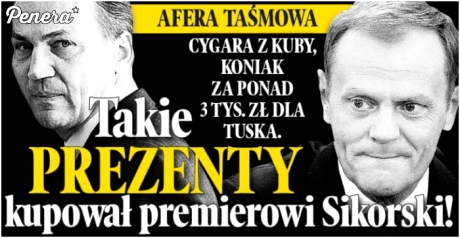 Prezenciki od Sikorskiego dla Tuska Prezenciki od Sikorskiego dla Tuska