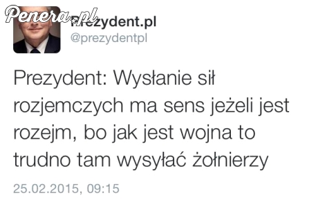 Prezydent jak coś napisze