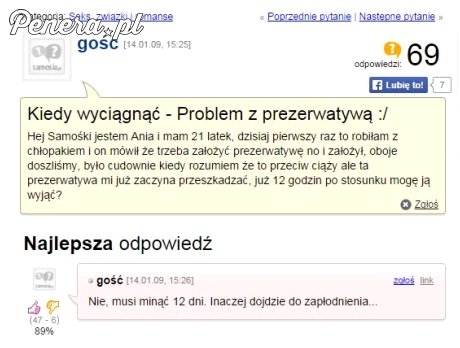 Problem z prezerwatywą - kiedy wyciągnąć