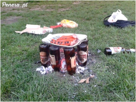 Przenośny grill smakoszy piwa