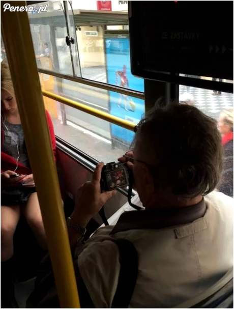 Przyłapany na robieniu zdjęć dziewczynie w tramwaju