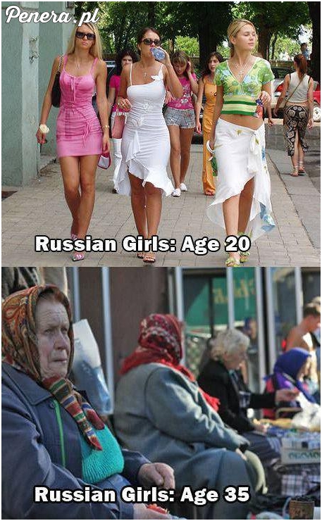 Rosyjskie dziewczyny bardzo szybko się starzeją