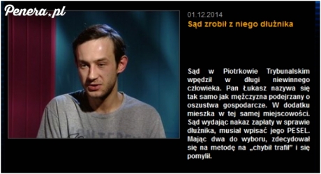 Sąd zrobił z niego dłużnika