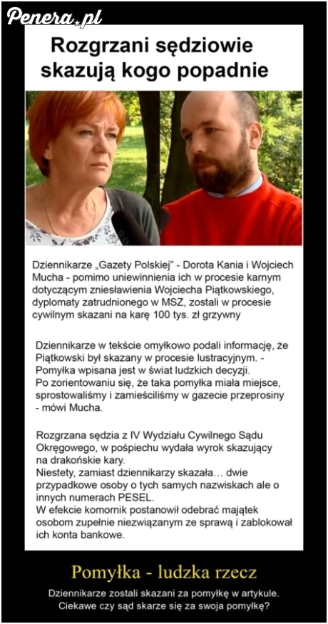 Sędziowie skazują kogo popadnie