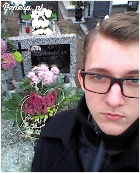Selfie na cmentarzu