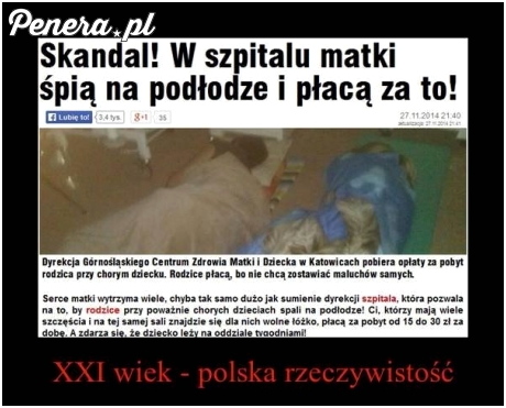 Skandal w szpitalu. Matki śpią na podłodze