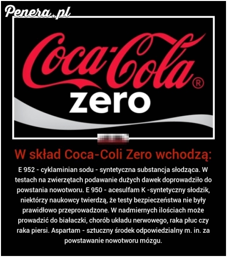 Skład Coca Coli zero