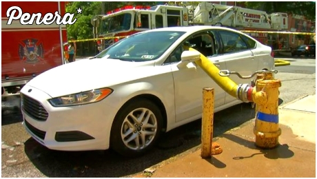 Strażacka kara za złe parkowanie