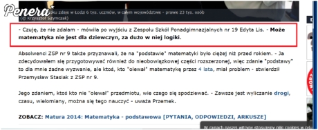 Szczere przemyślenie maturzystki