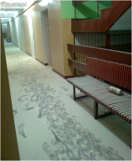 Tak wygląda odpalenie 5 gaśnic w akademiku