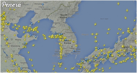 Tak wyglądają loty nad Koreą Północną