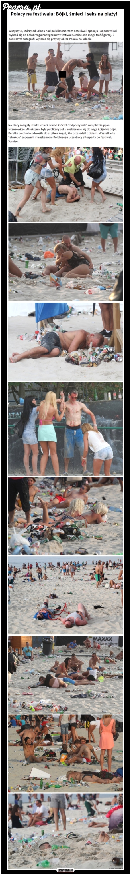 Tak wyglądał Sunrise Festival - bójki, śmieci i seks na plaży