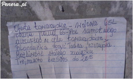 Taka tam oferta towarzyska prosto z klatki schodowej
