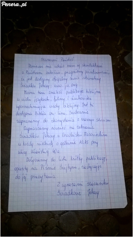 Taki tam liścik miłosny od Jehowych