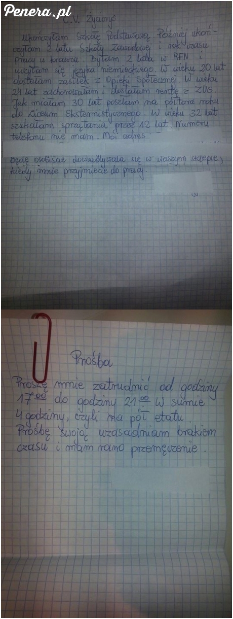 Takie tam wiejskie CV z wielką prośbą