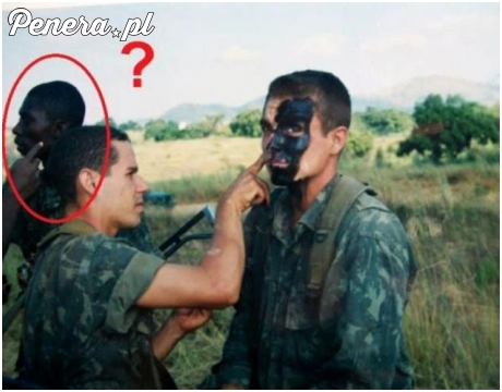 Ten z lewej to dopiero ma kamuflaż