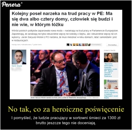 To dopiero ciężkie życie europosła