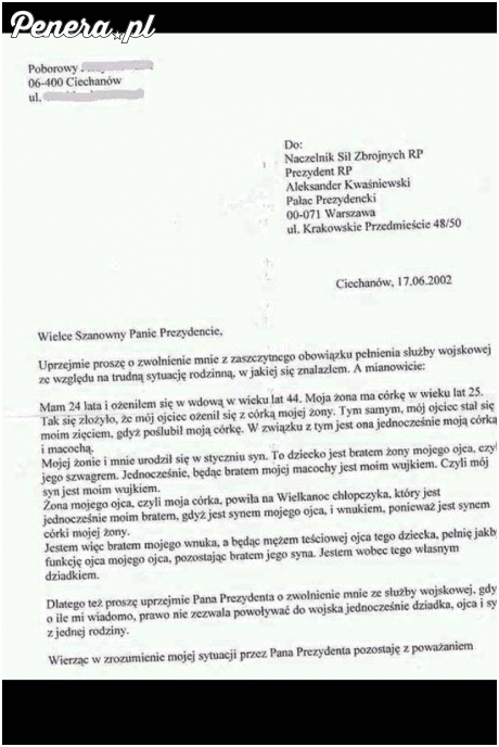 To jest dopiero trudna sytuacja rodzinna :D