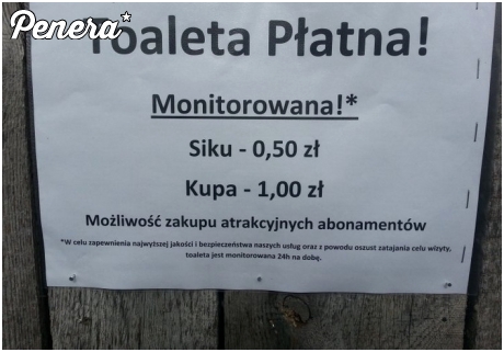 Toaleta płatna ale monitorowana