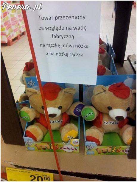 Towar przeceniony bo ma jedną małą wadę