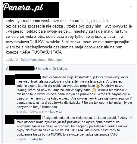 Troskliwy tatuś i jego żale na fejsie