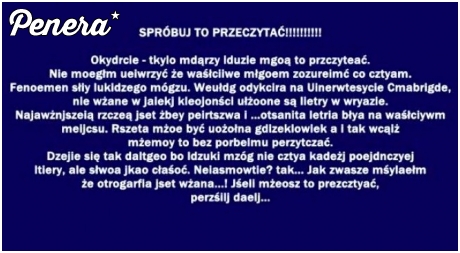 Tylko mądrzy ludzie mogą to przeczytać
