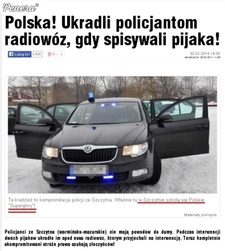Ukradli policjantom radiowóz