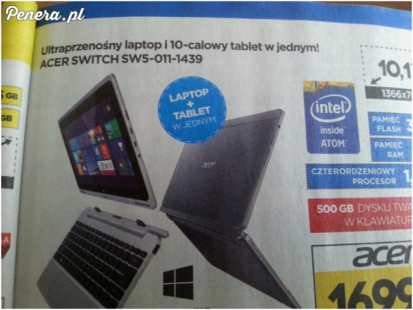 Ultraprzenośny laptop - tablet