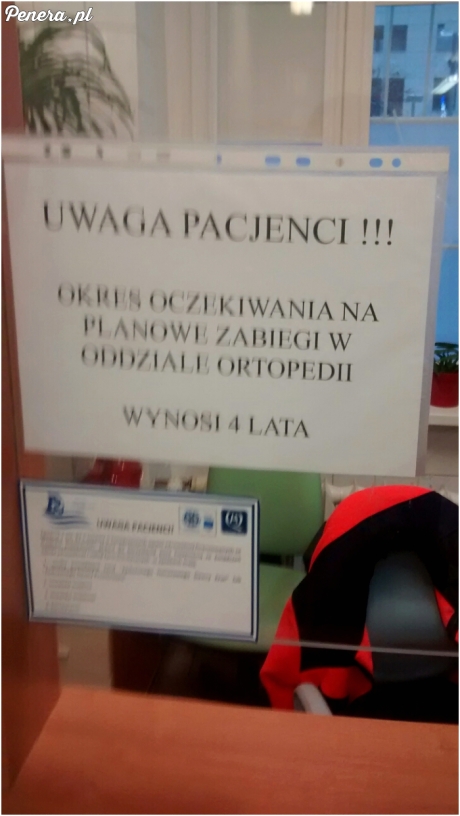 Uwaga pacjenci - teraz czeka się jedynie 4 lata