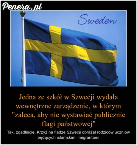 W Szwedzkiej szkole zakazano wywieszania flagi Szwecji