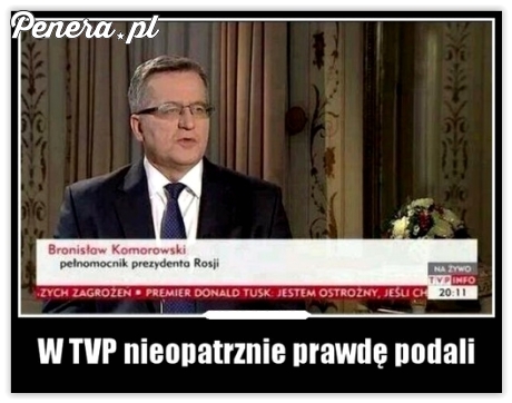 W TVP przez przypadek prawdę podali