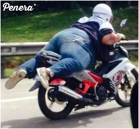 Waleń na motocyklu