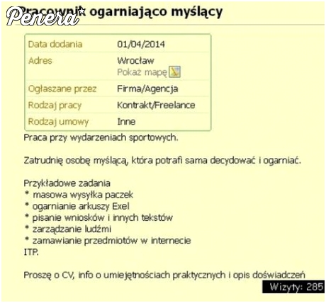 Wbrew pozorom to wysokie wymagania