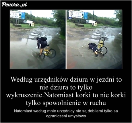 Według urzędników dziury to nie dziury a korki to nie korki