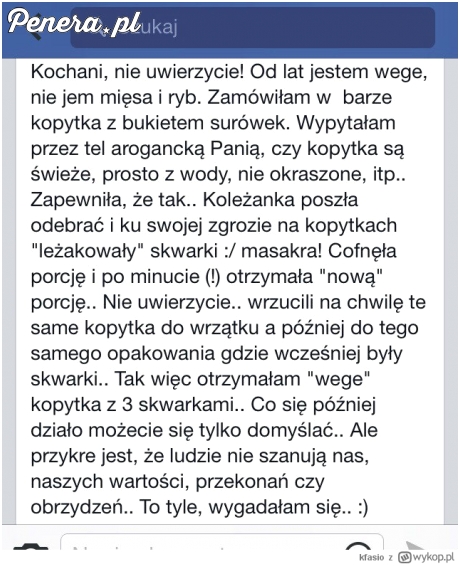 Wege kobieta i jej gorzkie żale na temat kopytek