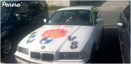 Wieśniackie malowanie na BMW 3