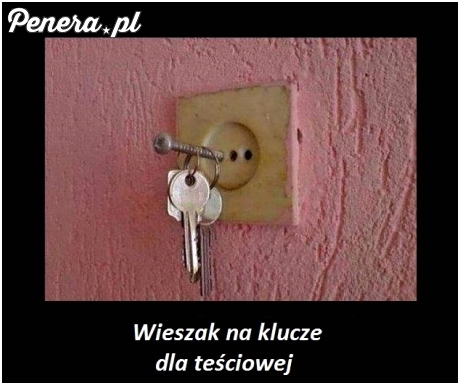 Wieszak na klucze dla teściowej :D