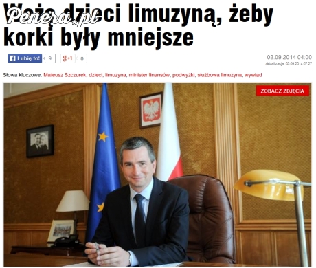 Wozi dzieci limuzyną żeby korki były mniejsza