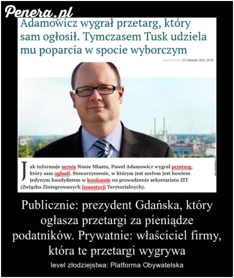 Wygrał przetarg który sam rozpisał